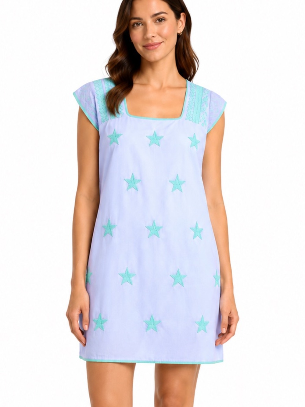 J.Marie | Delaney Embroidered Stars Dress Sz M EUC